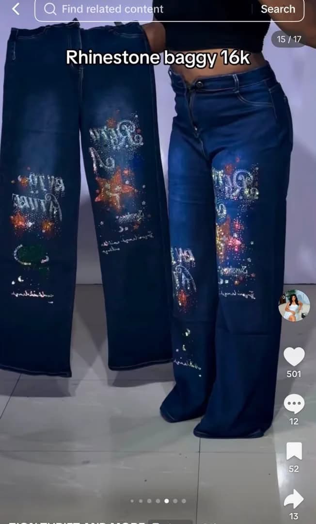 Rhinestone jean