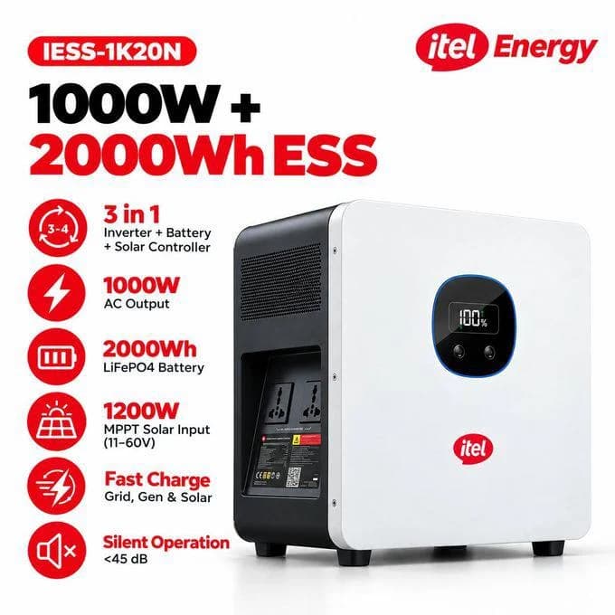 itel Energy Power Tank 1000 1000W Inverter + 2kWh